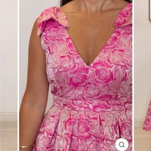 Pink Floral Sleeveless Dress